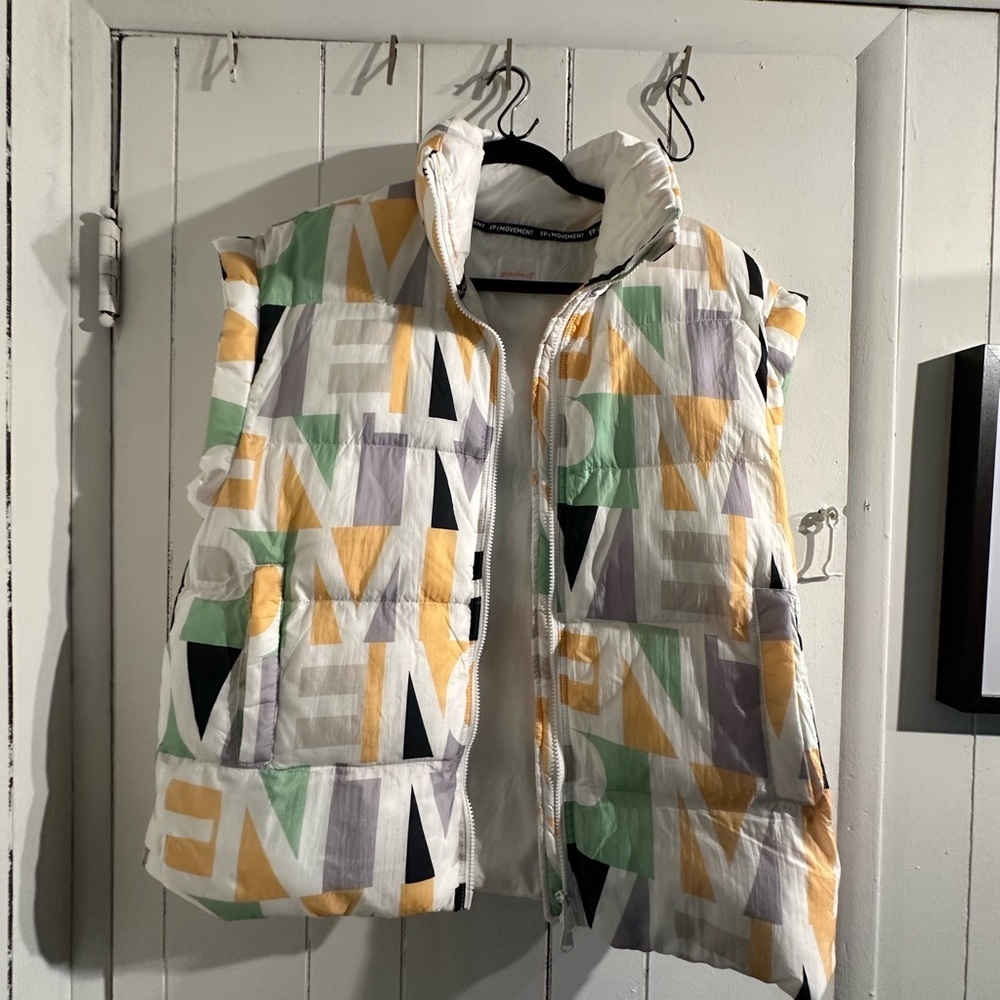 Free People Movement Logo Oversized Puffer Vest